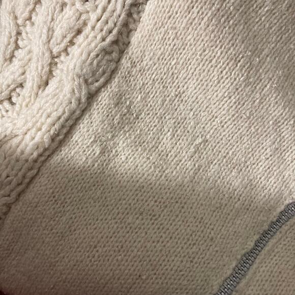 Aran Crafts NWT Cable Knit Irish Wool Sweater Cardigan Asymmetrical Zip Front M - Picture 12 of 16